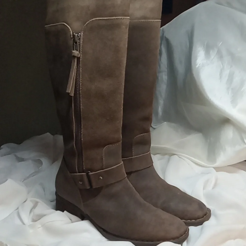Born Brown Suede Over-the-Knee Boots